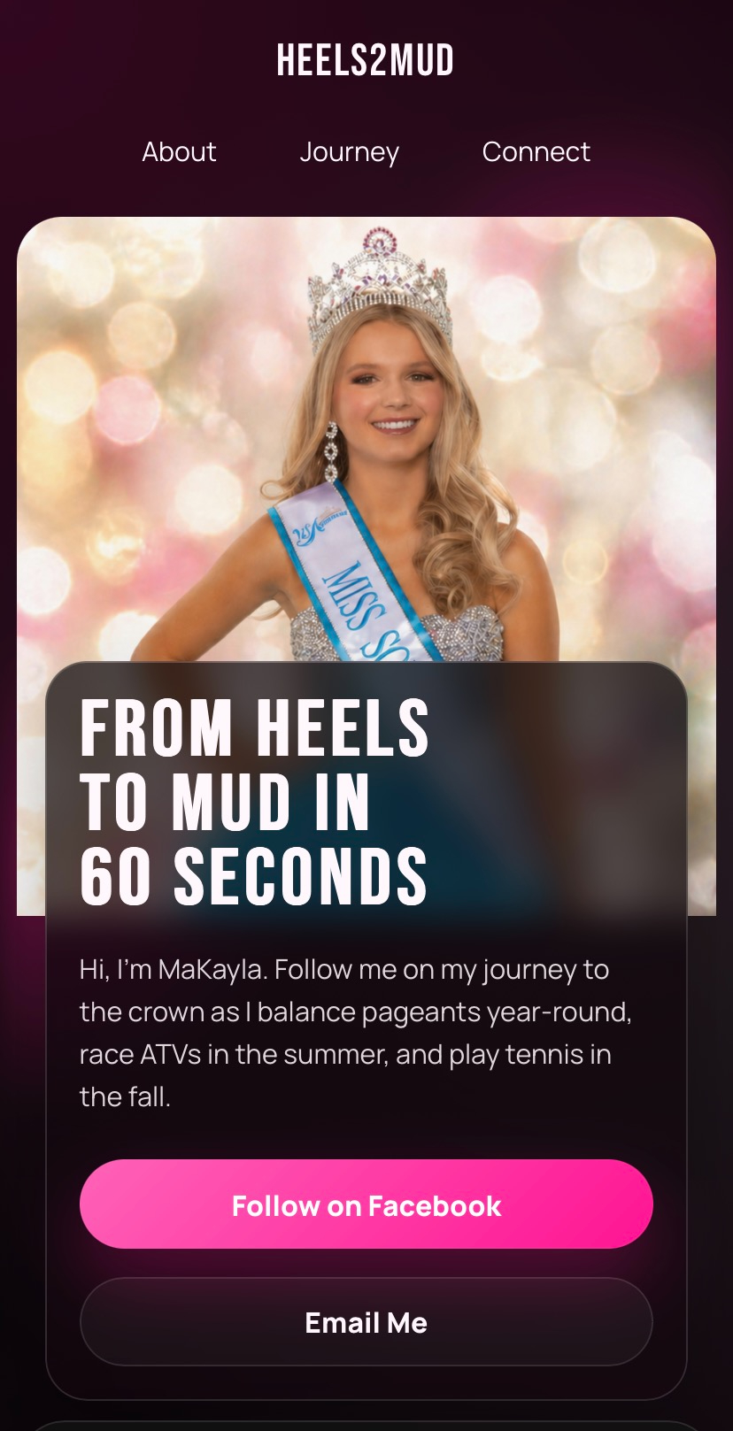 JamesonB Designs mobile website preview alternate