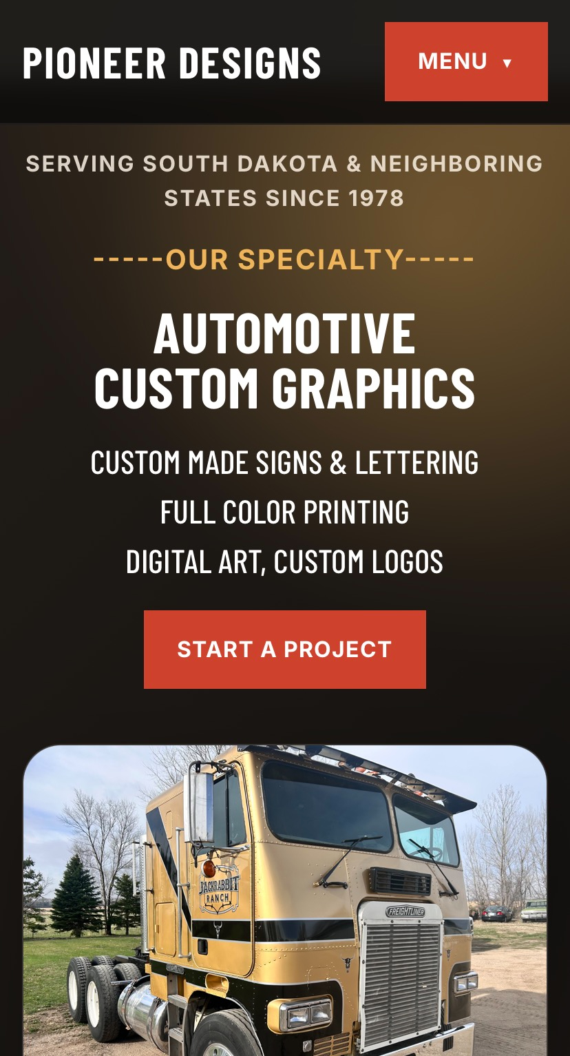 JamesonB Designs mobile website preview featured project